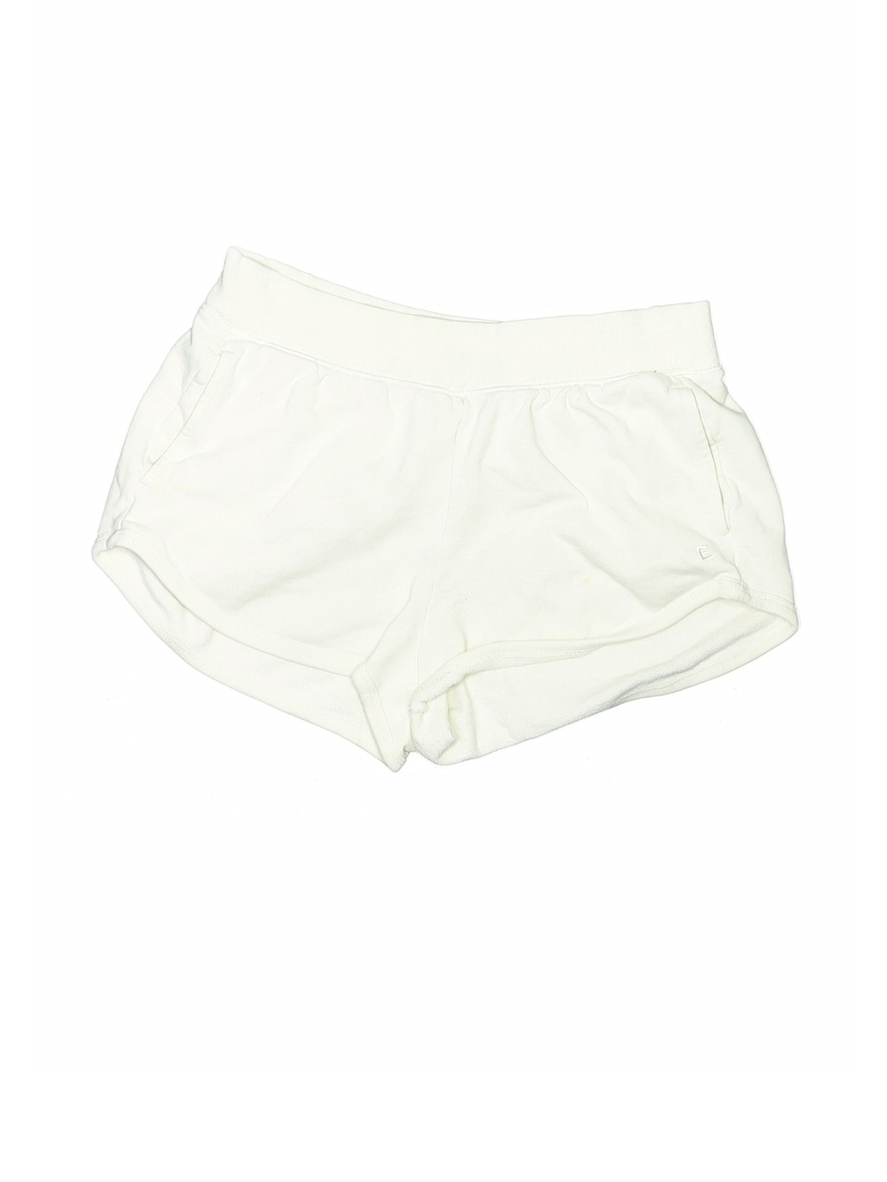 Everlane Cream Ribbed Lounge Shorts with Side Pockets
